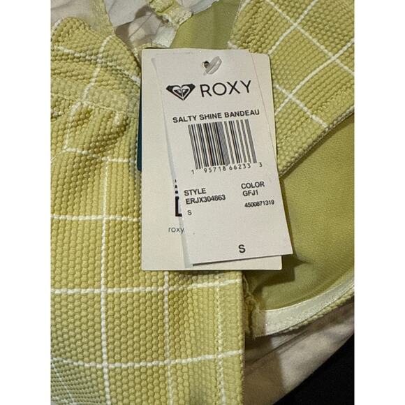 Roxy Salty Shine Bandeau Bikini Top S NWT - Picture 2 of 2